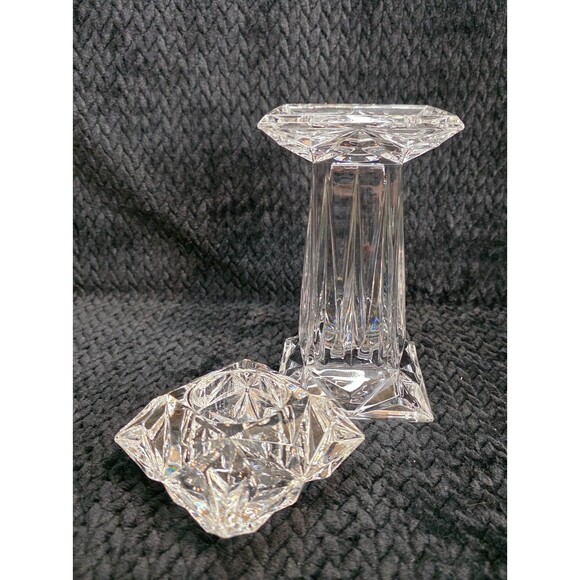 PartyLite Quad Prism Pedestal Candle Holder with Tealight Insert – Early 2000s - Picture 5 of 14